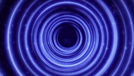 Fondo-De-Líneas-De-Túnel-Radial-Circular-Abstracto-Púrpura-Azul,-Flujo-De-Datos